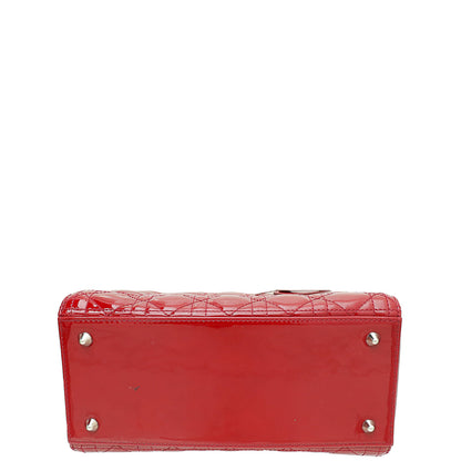 Christian Dior Red Lady Dior Medium Bag