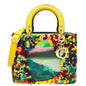 Christian Dior Yellow Multicolor L E Shara Hughes Lady Dior Medium Bag