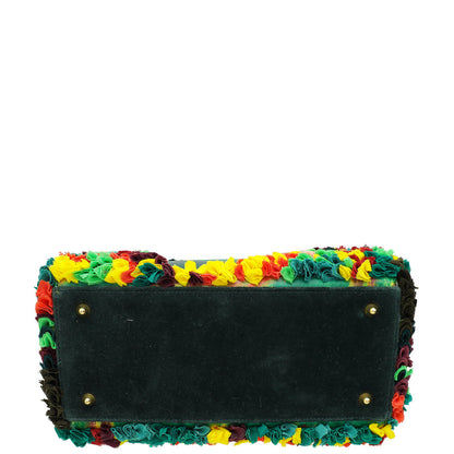 Christian Dior Yellow Multicolor L E Shara Hughes Lady Dior Medium Bag