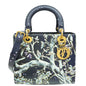 Christian Dior Dark Blue L E Lady Dior Raqib Shaw Medium Bag
