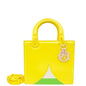 Christian Dior Yellow Multicolor Art Ltd Ed Leonhard Hurzlmeier Lady Dior Medium Bag