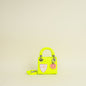 Christian Dior Neon Green Lady Dior Micro With Embroidered Patch Bag