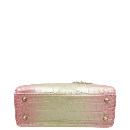 Christian Dior Metallic Bicolor Alligator Lady Dior Small Bag