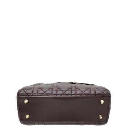 Christian Dior Burgundy My Abcdior Lady Dior Small Bag