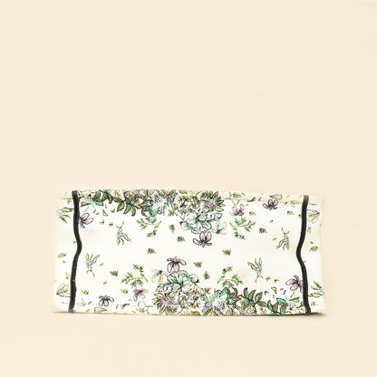 Christian Dior White Multicolor D-Constellation Embroidery Book Medium Tote Bag