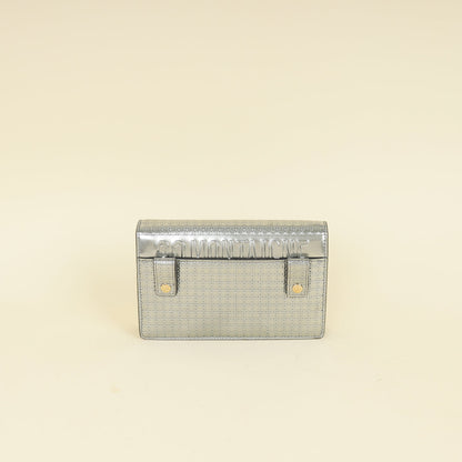 Christian Dior Silver 30 Montaigne Microcannge 2 Way Chain Pouch