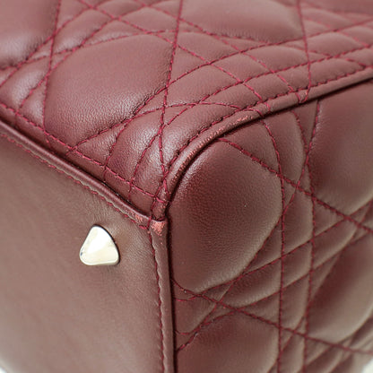 Dior Lady Dior Burgundy Handbag Burgundy