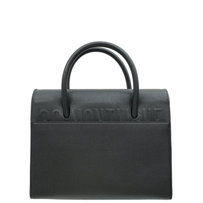 Christian Dior Black St Honore Top Handle Tote Large Bag
