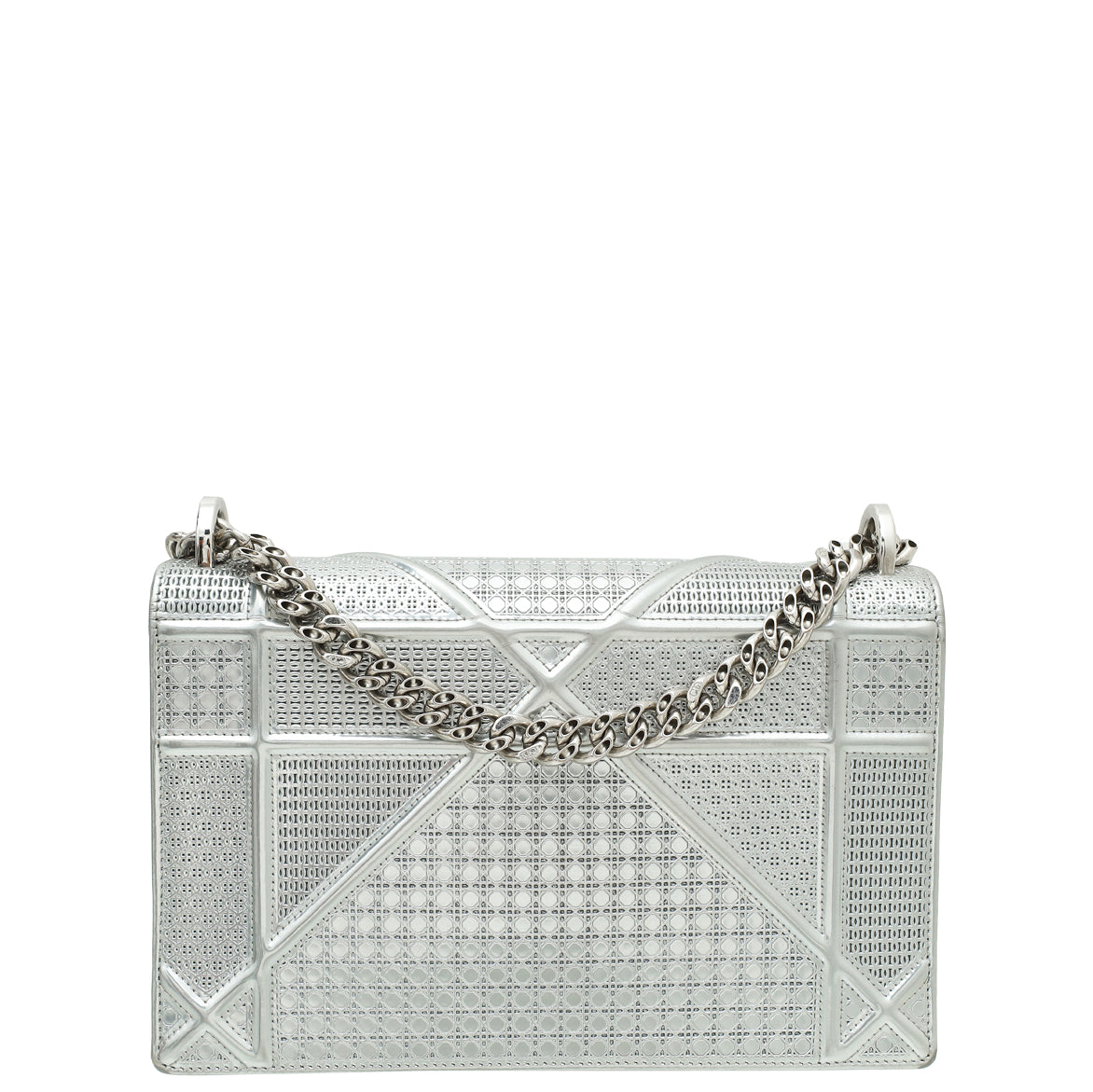 Dior Diorama Cannage Silver Shoulder Bag