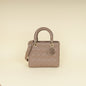 Christian Dior Taupe Gray Cannage Lady Dior Medium Bag