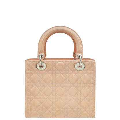 Christian Dior Cream Cannage Lady Dior Medium Bag