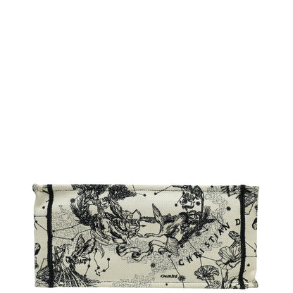 Christian Dior Bicolor Zodiac Embroidered Book Tote Medium Bag