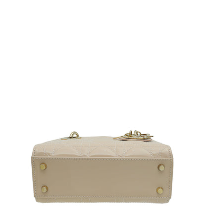 Dior Lady Dior Leather Handbag Pink