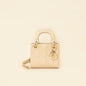 Christian Dior Powder Beige Chain Mini Lady Dior Bag
