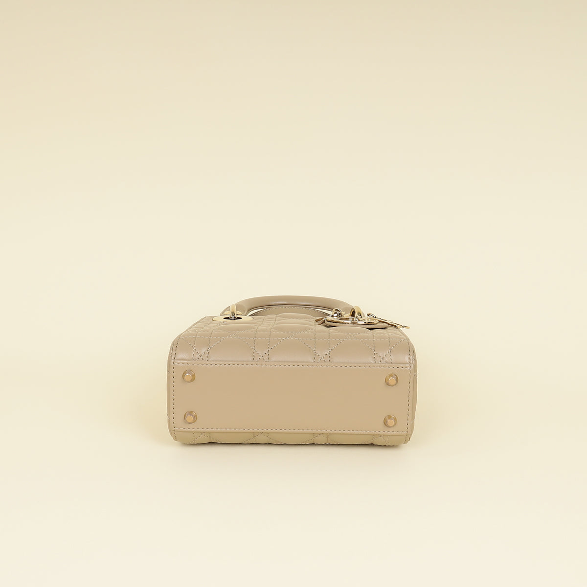 Christian Dior Beige Lady Dior Mini Chain Bag