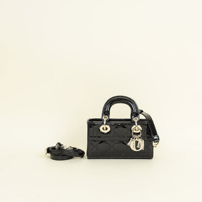 Christian Dior Black Micro Lady D-Joy Bag