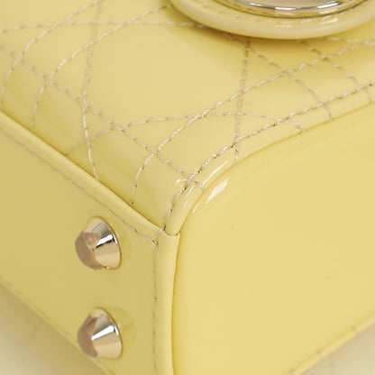 Christian Dior Light Yellow Lady Dior Micro Bag