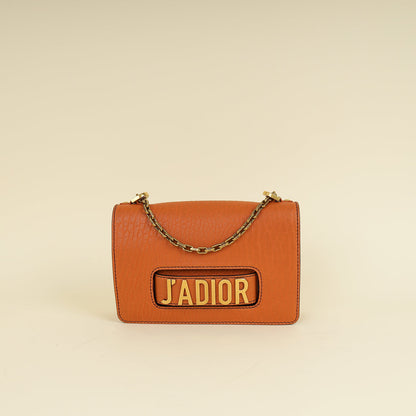 Christian Dior Orange J'Adior Medium Flap Chain Bag