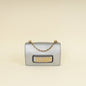 Christian Dior Metallic Grey J'Adior Medium Flap Chain Bag