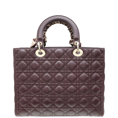 Dior Lady Dior Burgundy Handbag Style 2