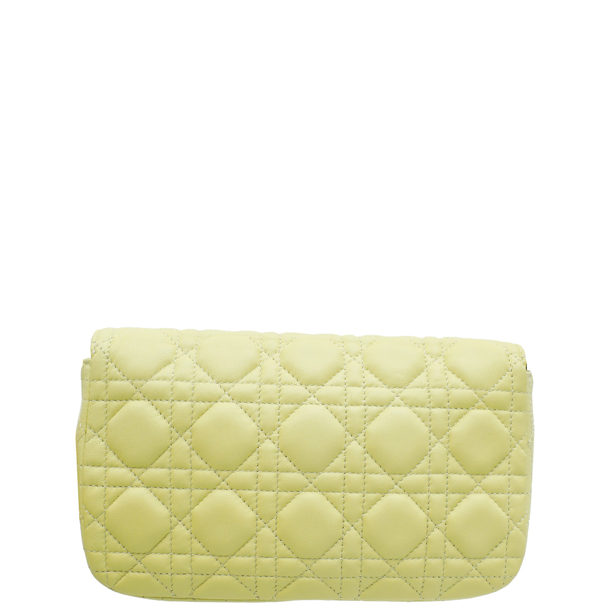 Christian Dior Light Yellow Cannage Miss Dior Promenade Chain Pouch