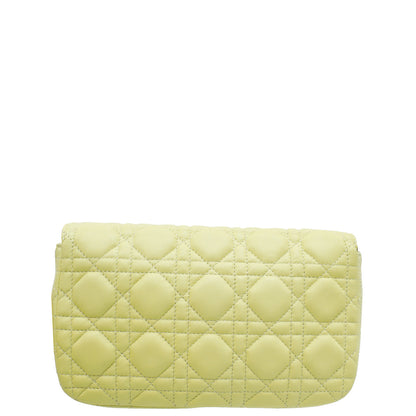 Christian Dior Light Yellow Cannage Miss Dior Promenade Chain Pouch