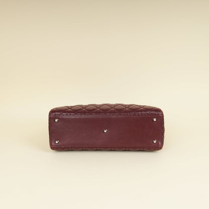 Dior Lady Dior Burgundy Handbag Style 4