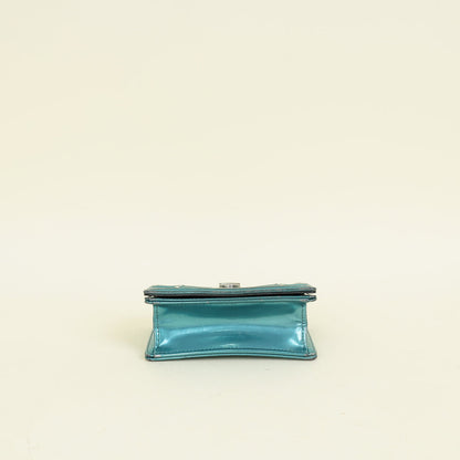 Christian Dior Teal Diorama Baby Microcannge Micro Bag