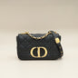 Christian Dior Black Caro Cannage Small Flap Shoulder Bag