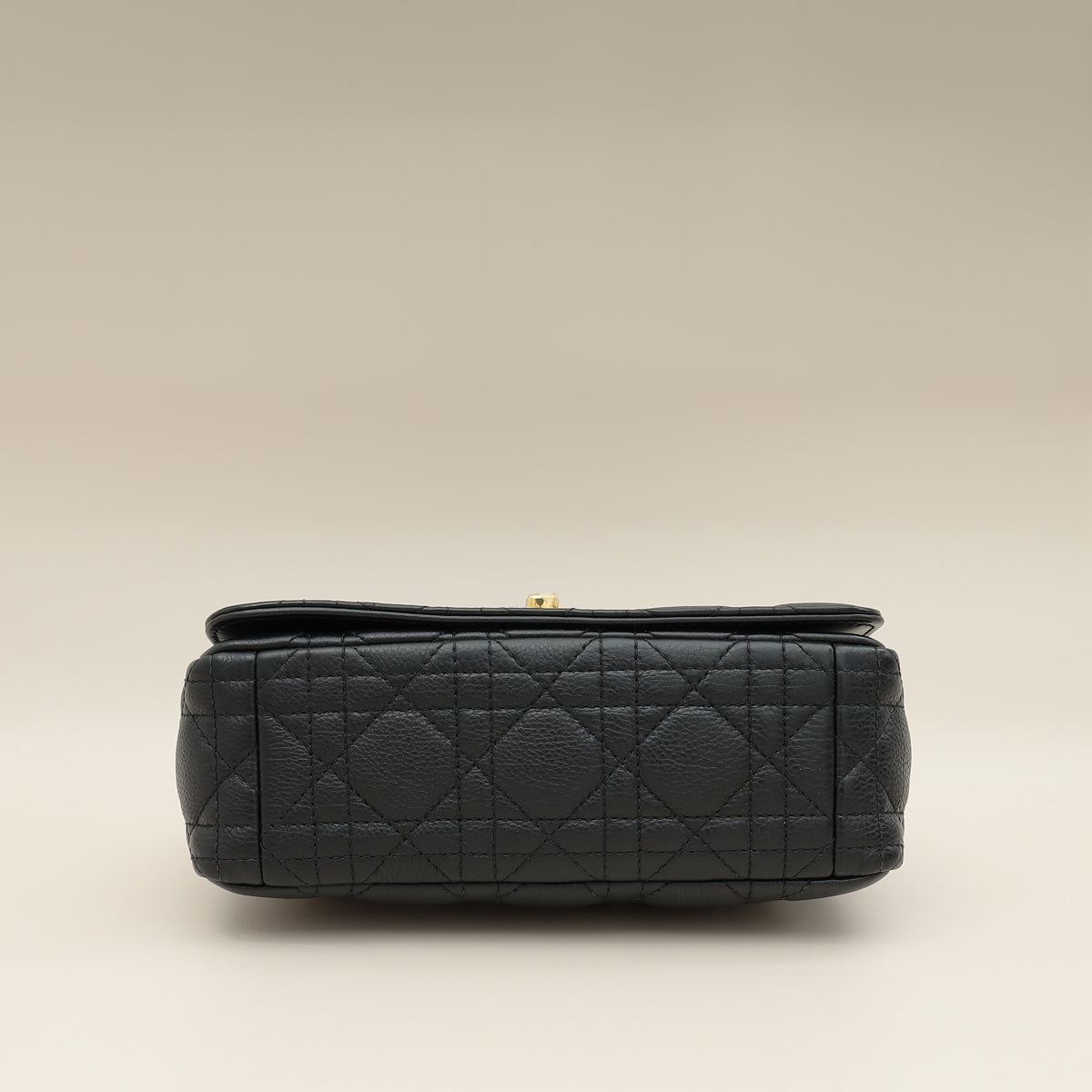 Christian Dior Black Caro Cannage Small Flap Shoulder Bag