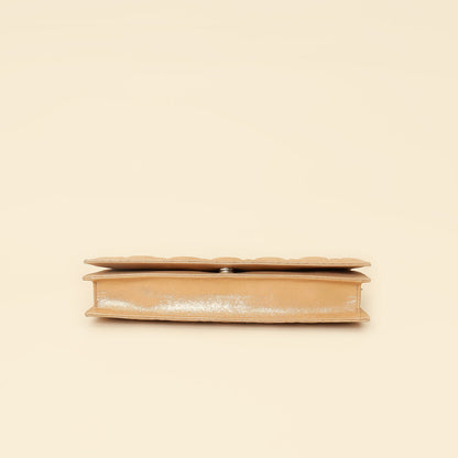 Christian Dior Metallic Gold Cannage Lady Dior Convertible Clutch