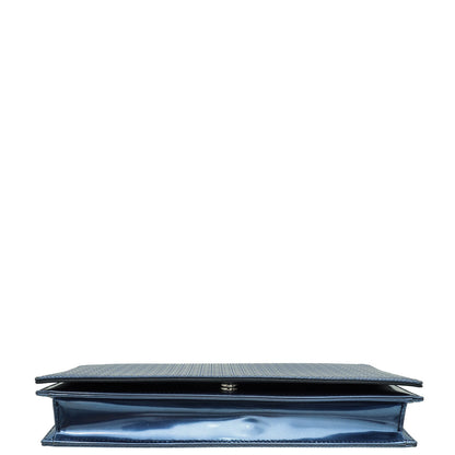 Dior Lady Dior Cannage Blue Clutch