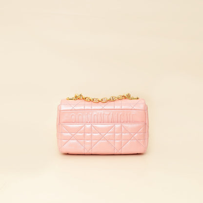 Christian Dior Metallic Macrocannage Small Caro Bag
