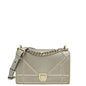 Christian Dior Metallic Champaign Diorama Shoulder Bag