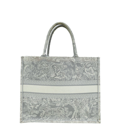 Christian Dior Bicolor Toile De Jouy Reverse Book Tote Large Bag