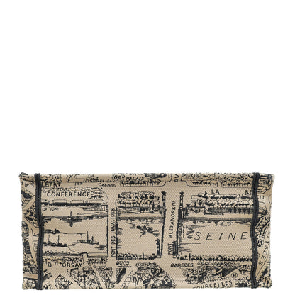 Christian Dior Bicolor Plan De Paris Embroidered Book Tote Medium Bag