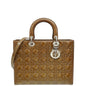 Christian Dior Golden Brown Lady Dior Large Bag