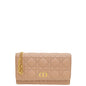 Christian Dior Rose Des Vents Caro Pouch With Chain