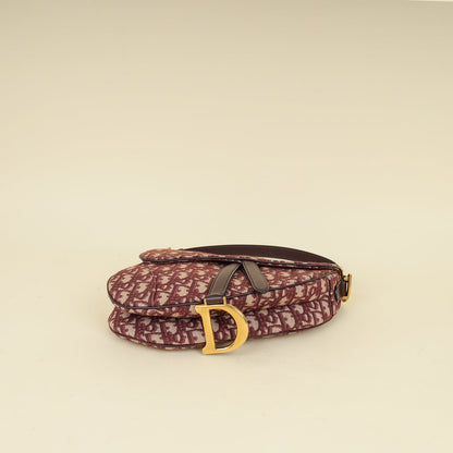 Dior Saddle Oblique Burgundy Crossbody Style 2