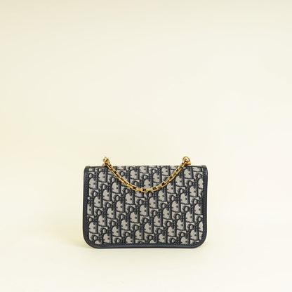 Christian Dior Navy Blue Dioraddict Flap Bag