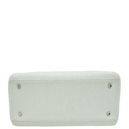 Christian Dior Light Green Lady Dior Fabric Medium Bag