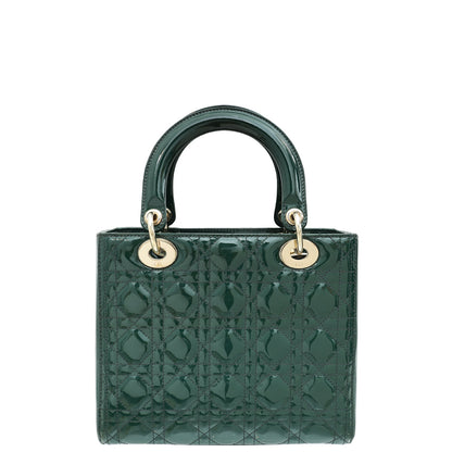 Christian Dior Pine Green Lady Dior Medium Bag