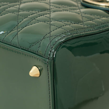 Dior Lady Dior Leather Handbag Green