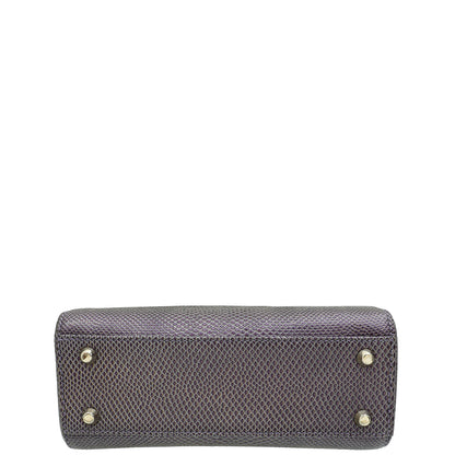 Christian Dior Purple Lizard Lady Dior Mini Bag