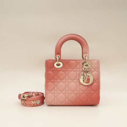 Christian Dior Flamingo Gradient Lady Dior My Abcdior Small Bag