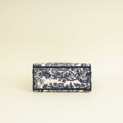 Christian Dior Bicolor Toile De Jouy Lady D-Lite Medium Bag