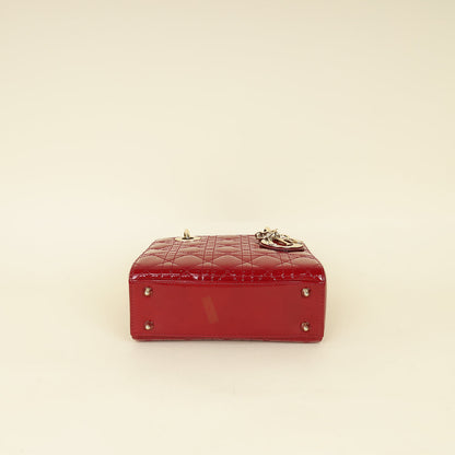 Christian Dior Red Lady Dior Small Bag