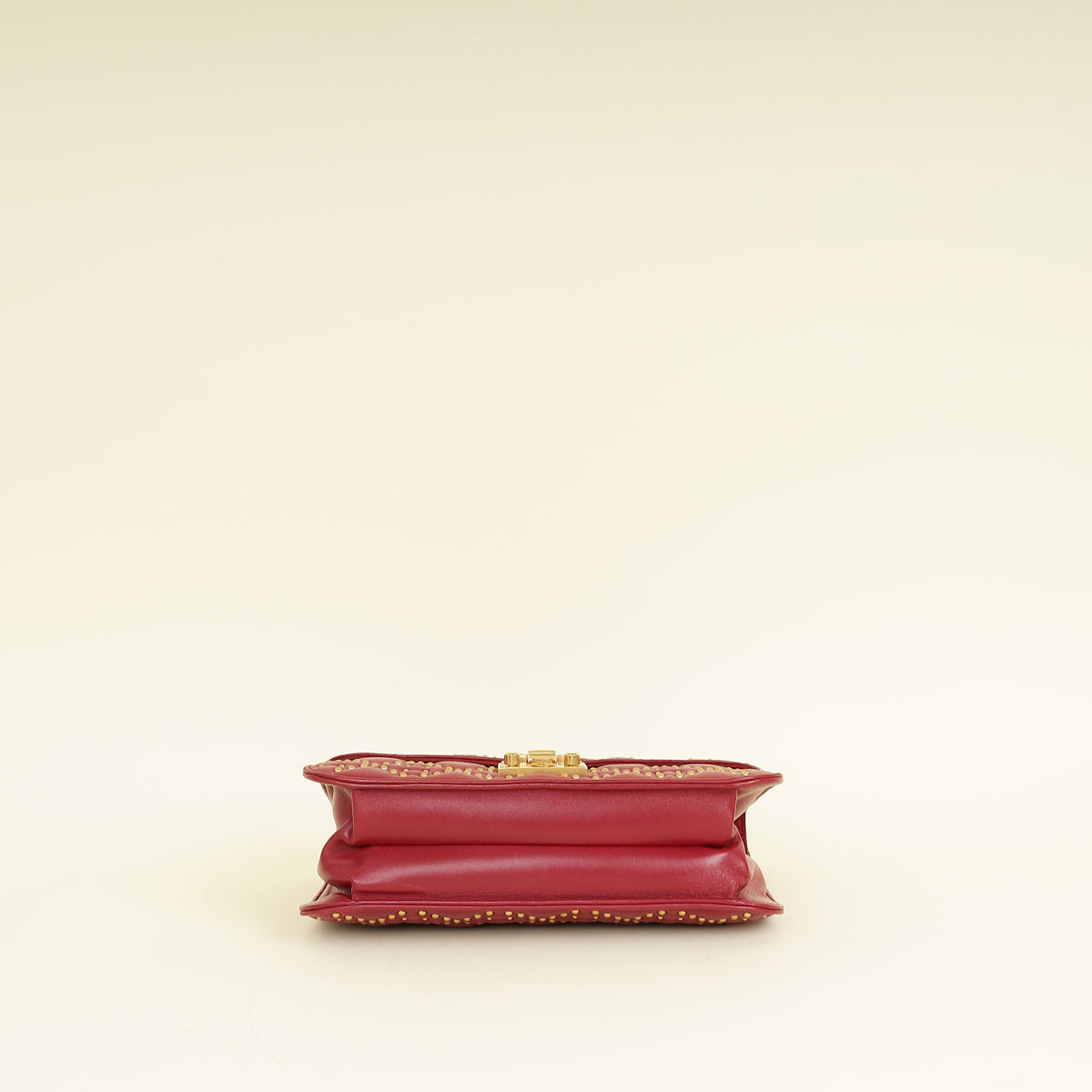 Christian Dior Red Cannage Studded Dioraddict Flap Bag