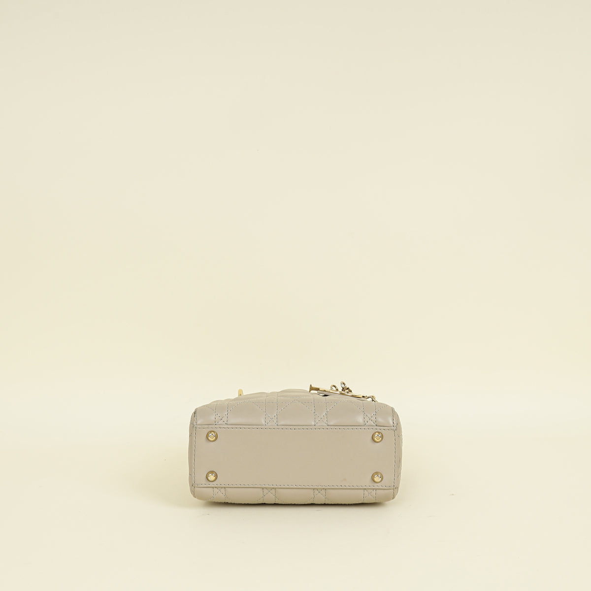 Christian Dior Beige Lady Dior Mini Chain Dragonfly Bag