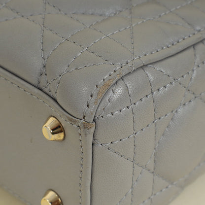 Christian Dior Grey Lady Dior Mini Chain Bag